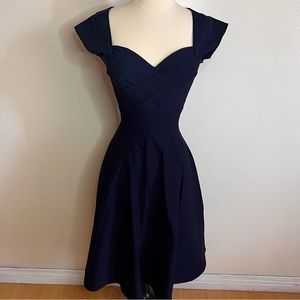 Stop Staring Navy Blue Swing Dress